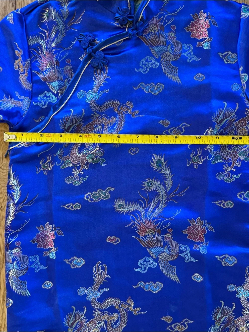 Girls Traditional Chinese Qipao Blue Size 8